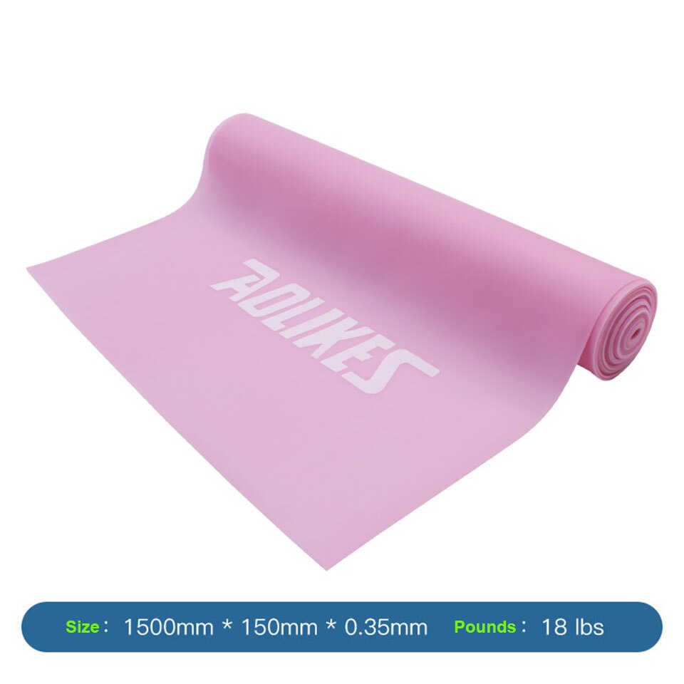 Aolikes elastiske yoga modstandsbånd naturlig latex gym fitness crossfit loop bodybulding træning træningsudstyr: 150cm lyserøde
