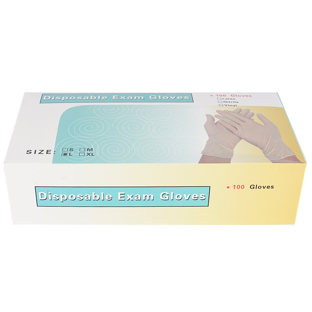 100PCS Blue Disposable Latex Gloves Dishwashing Kitchen Work Rubber Garden Gloves Disposable Gloves Guantes Desechables Guanti