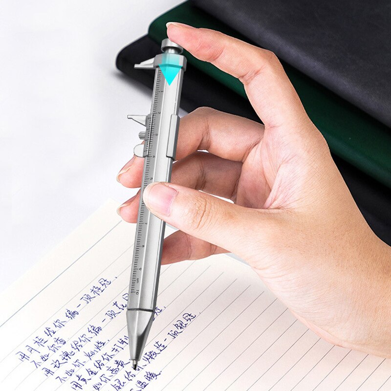 Multifunction Gel Ink Pen Vernier Caliper Roller Ball Pen Stationery Ball-Point Ball-Point 0.5mm Pen Portable Tools
