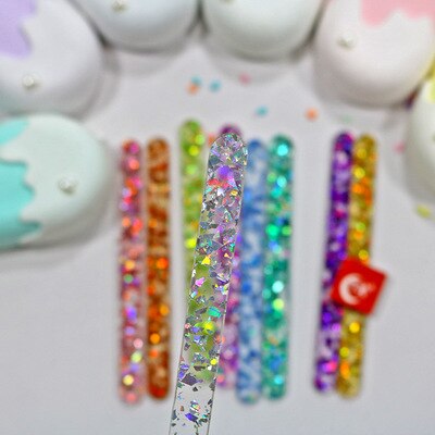 20pcs acrylic jelly color scrub cakesicle sticks parent-child DIY ice cream stick popsicle craft model tool Cupcake Toppers: 9