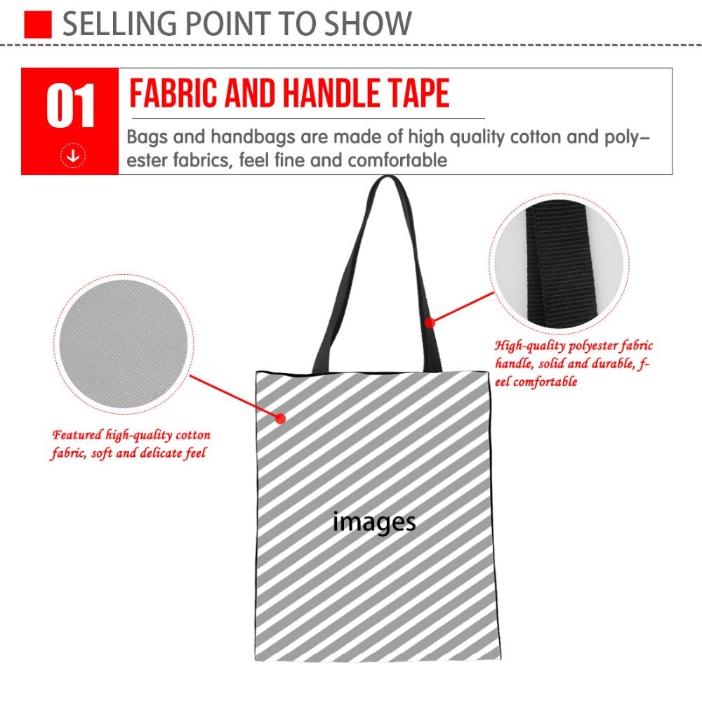 THIKIN Ladies Canvas Tote Bags Women Greyhounds Printing Shopping Bag Large Capacity Organizer Shoulder Tote Bags Feminine Bolsa