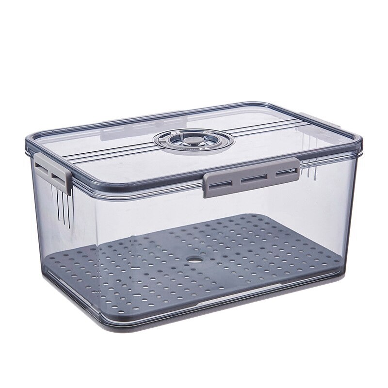 Refrigerator Storage Box PET Thickened Timekeeping Freeze Storage Box Kitchen Storage Containers: Army Green