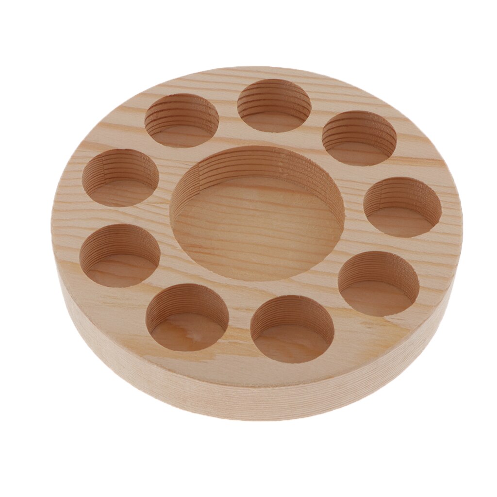 10 Slots Essential Oil Storage Box Circle Wood Storage Case Aromatherapy Oil