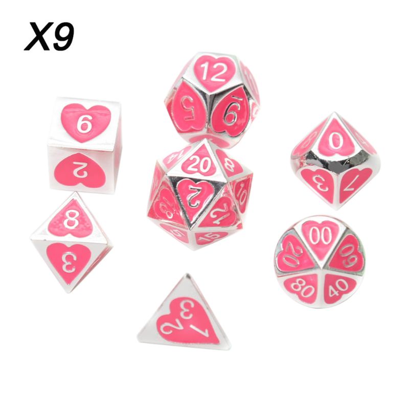 Metal Dice Set Dnd Board Game 7 Pcs Polyhedrale Dobbelstenen Voor Rpg Rol Playing Game Y98F
