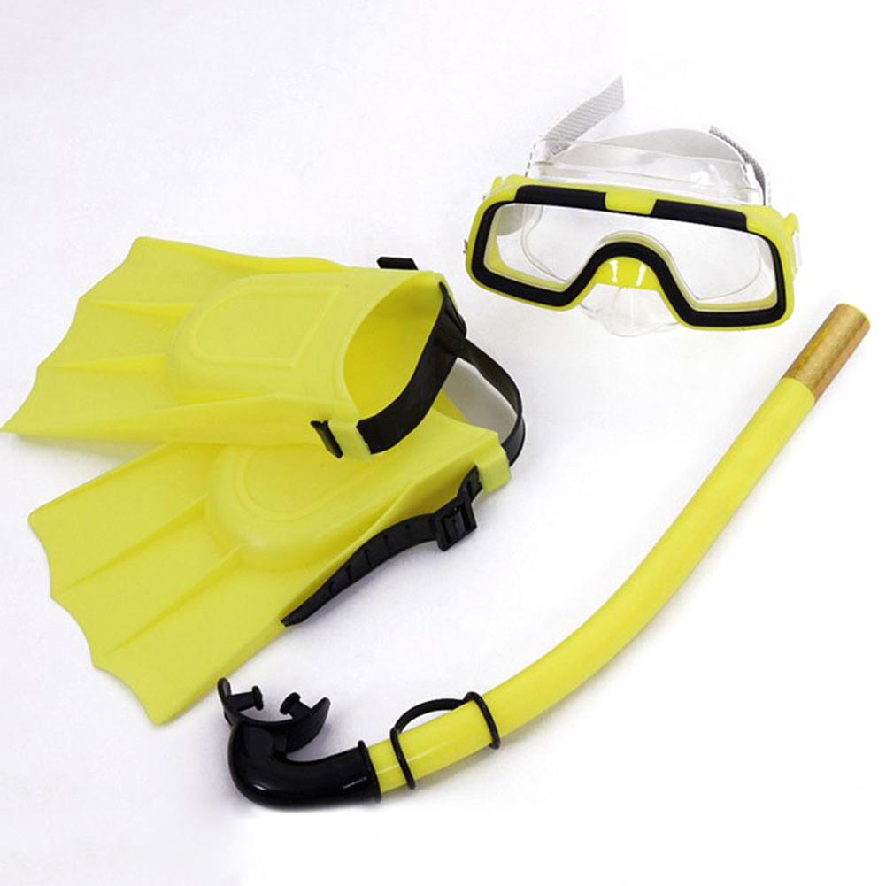 Conjunto de máscara de buceo para niños, gafas de bucear antiniebla, tubos de respiración, aletas de esnórquel