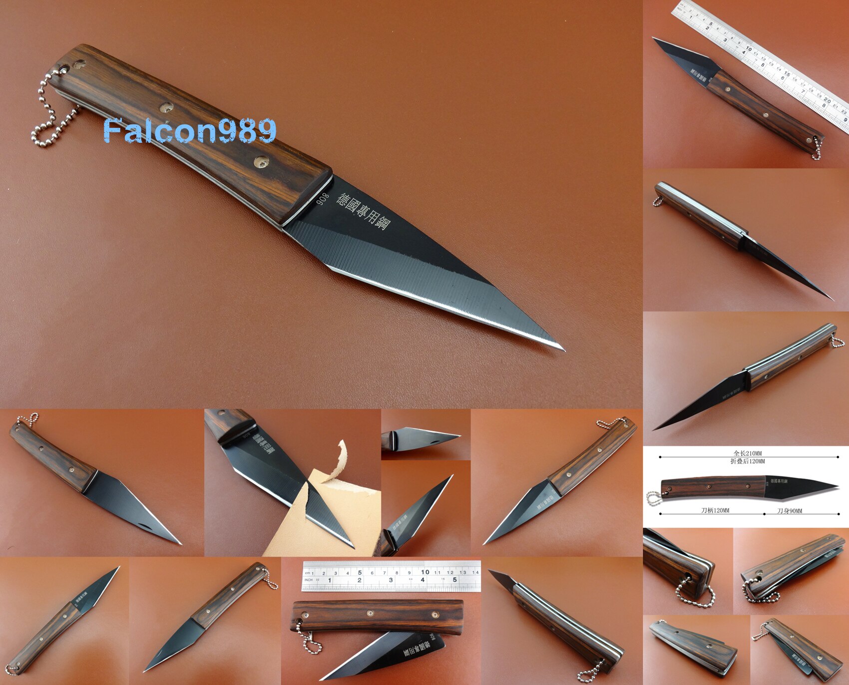 16kinds Leather Craft Heavy Duty Utility Skiving Carving Cutting Cutter Knife Tool - Edger Creaser Groover Skiver Beveler Slicke