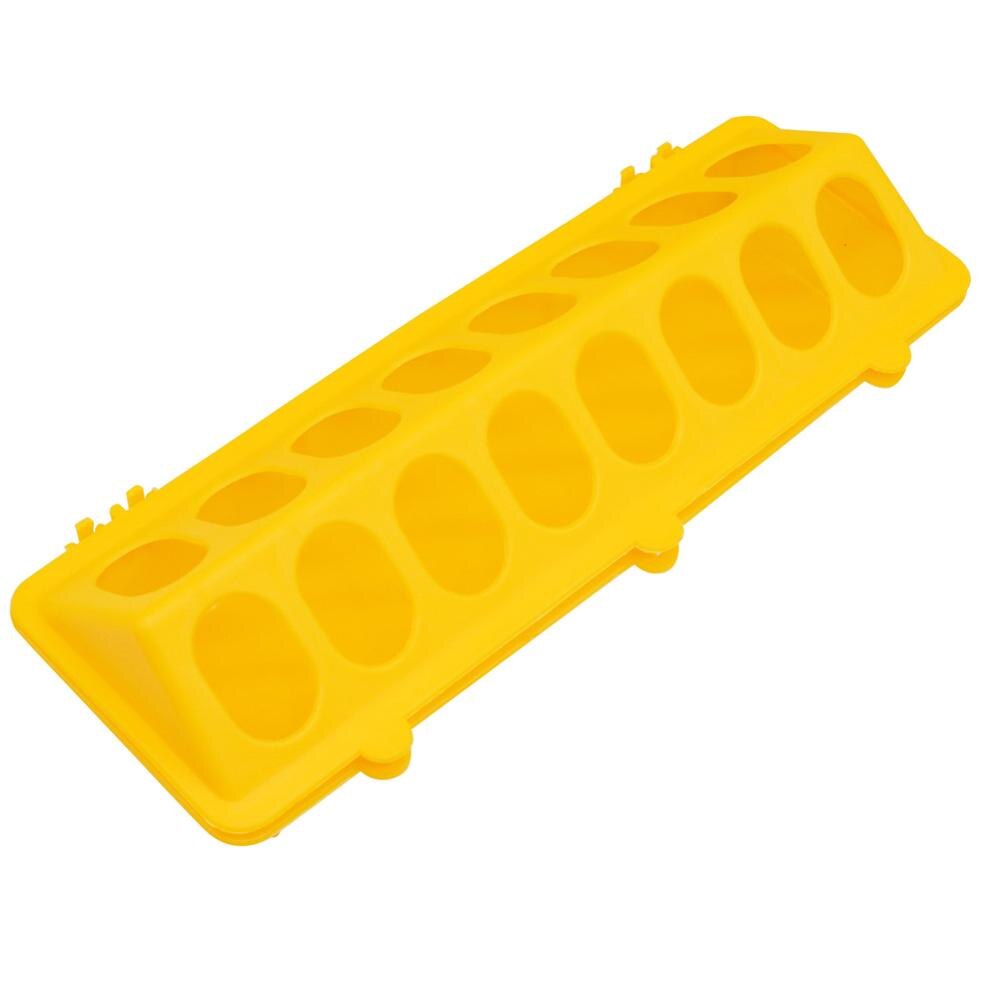 1 pcs Double Sided Trough Poultry Bird Pigeon Trough Feeding Supplies 16 Round Holes On Both Sides 300*100*43mm Plastic Material: Yellow