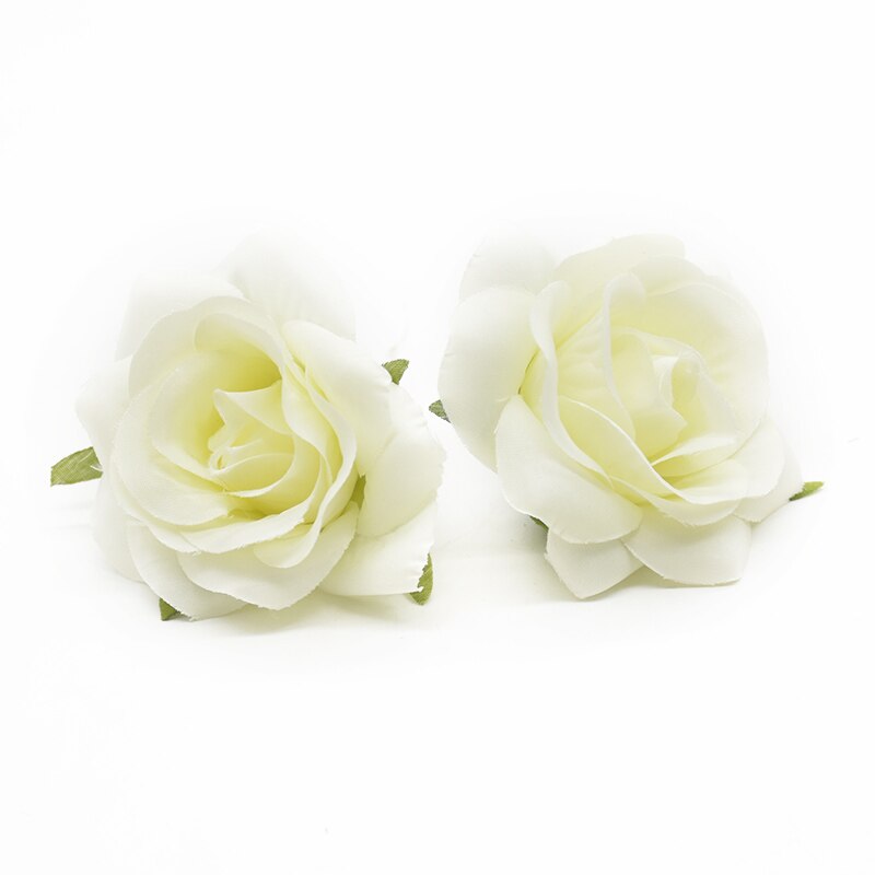 6pcs 7cm Artificial rose heads for Home decoration accessories Flower arrangement Diy Headwear Indoor furnishings Wedding brooch: 7