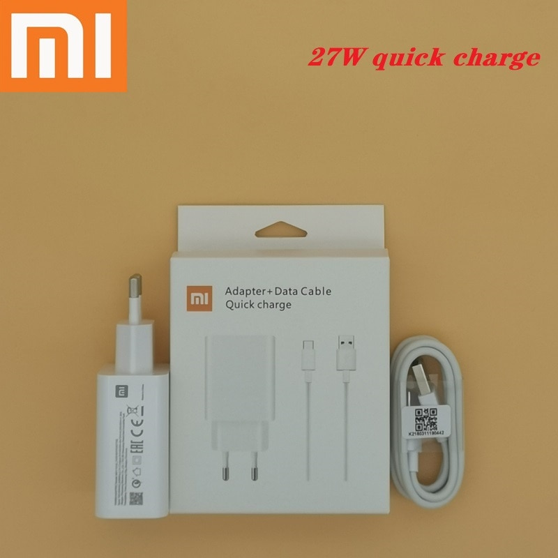 XIAOMI 27w Fast Charger QC4.0 Quick Turbo Charge Adapter USB Type C Cable for Mi 9 9se 8 9T Pro Redmi K20 Note 9S 8T 7 8 Pro