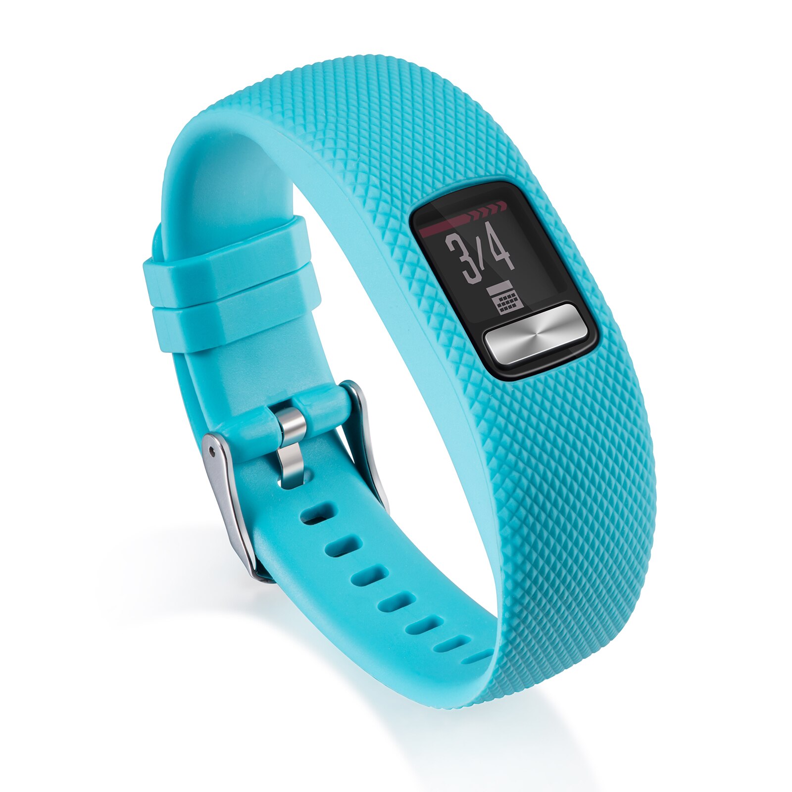 Bracelet de rechange en silicone souple pour montre connectée Garmin Vivofit 4, moniteur d'activité physique: Lake Blue / L