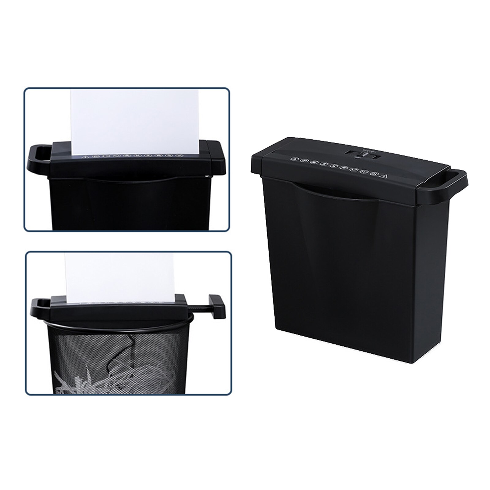 Strip Cut Paper Shredder Micro-Cut Credit Card Bank Card Mini Electronic Silent A4 Shredder Automatic 7L Capacity