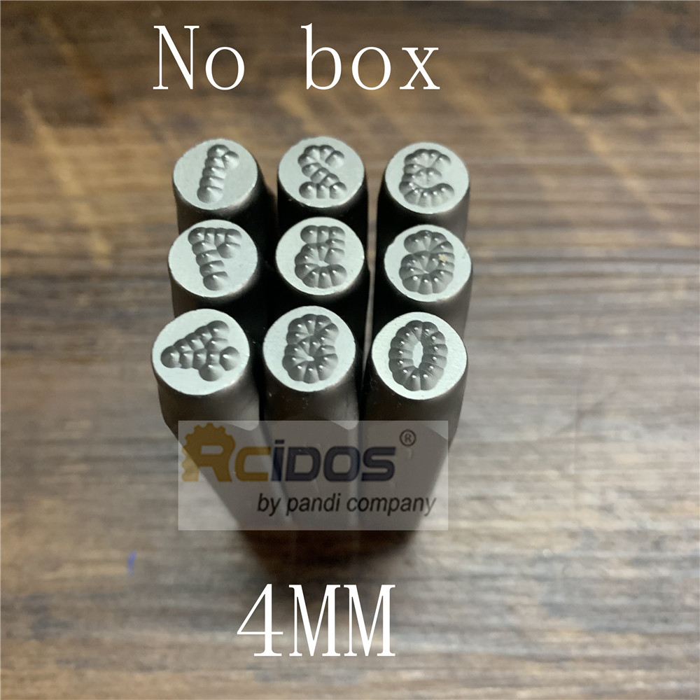 Números 3/4/5mm pontilhados/treliça de motocicleta, rcidos, chassi de carro, estampa de ponto 0-8,9 tamanhos: 4mm  No box