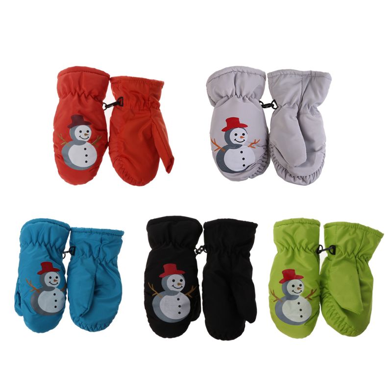 Guantes de esquí de invierno cálido para niños y niñas guantes de nieve antideslizantes impermeables y resistentes al viento guantes de esquí de muñeca extendidos