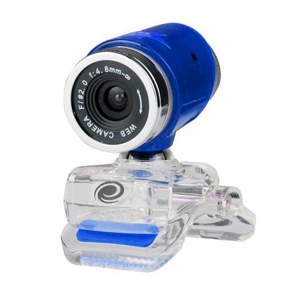 USB Webcam HD Digital Video Netz Kamera Mit Mikrofon Clip-auf für Computer PC Laptop Kostenloser Fahrer Webcam Drehbare USB Kamera: Blau