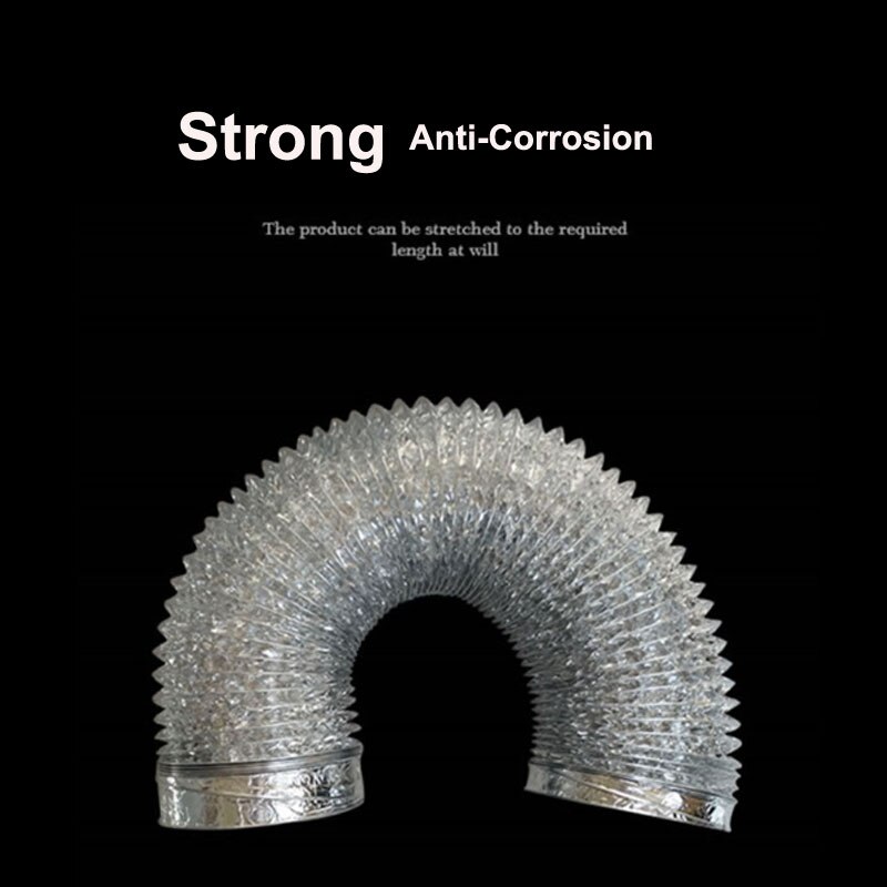 100mm 150mm Flexible Double Aluminium Foil Ducting Hose for Inline Duct Fan Ventilator Ventilation Tube Air Exhaust Extractor