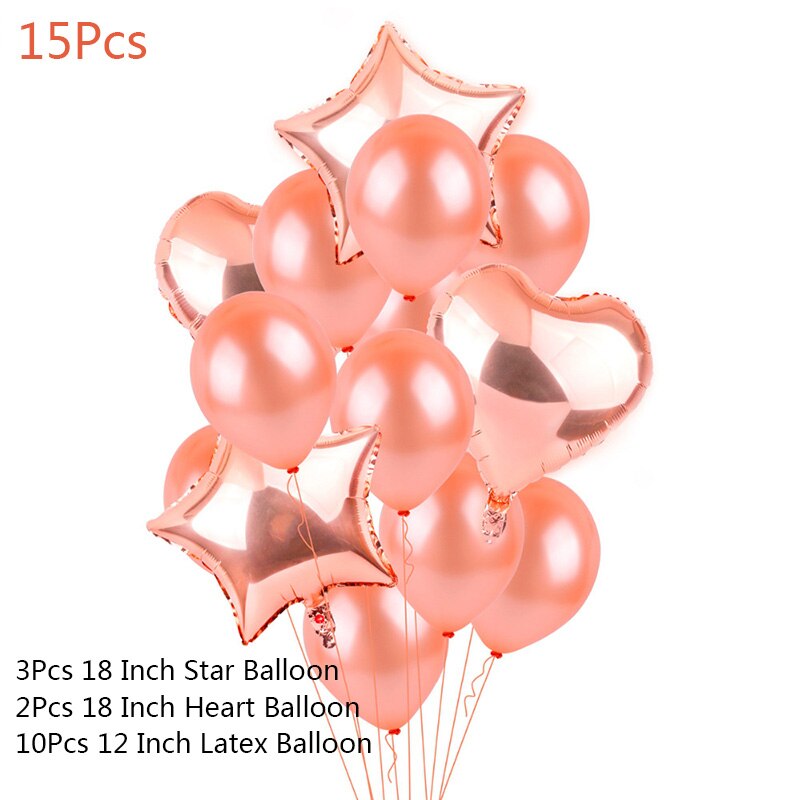 13 stuks happy birthday ballonnen folie letter ballon verjaardagsfeestje decoraties kinderen volwassen verjaardag ballonnen alfabet ballonnen set: 15 stuks