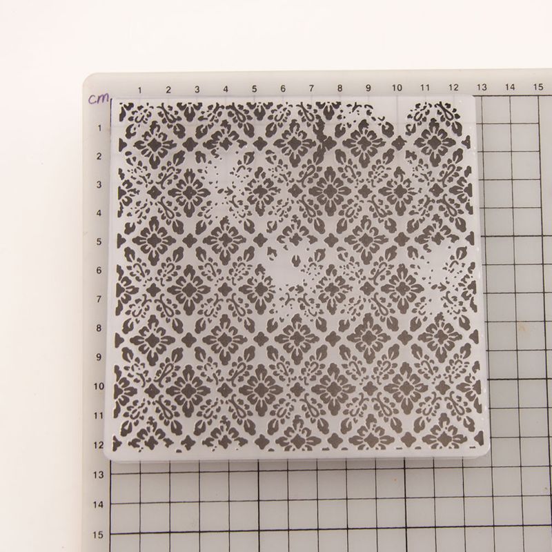 Flower Pattern Plastic Embossing Folder Stencil Template DIY Scrapbook Photo Album Card Making Craft Decoration