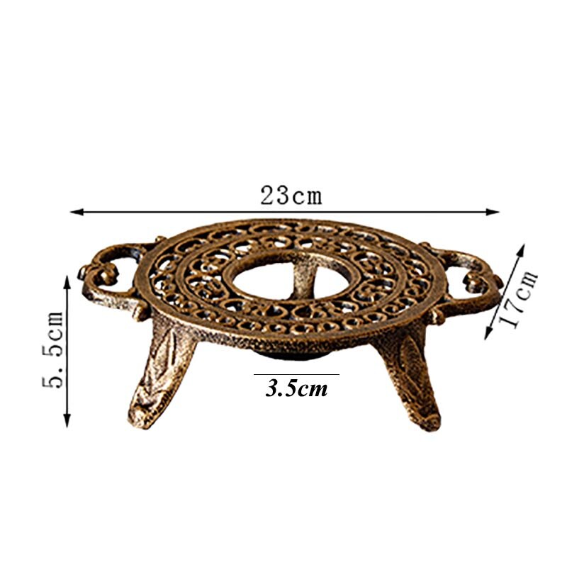 Vintage Japanese Cast Iron Candle Warm Tea Stove Coffee Milk Wine Heating Warmer Base Teapot Trivets Candle Holder
