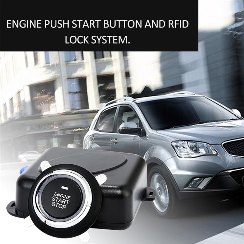 Auto Car Anti-theft Burglar System Alarm Engine Starline Push Button Start Stop RFID Lock Ignition Switch Keyless Entry System