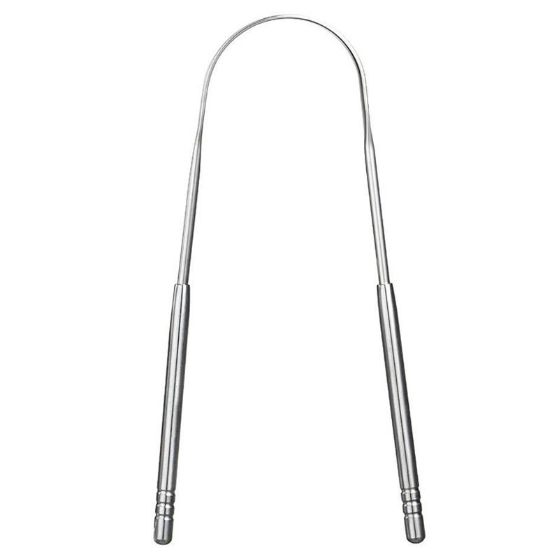 3 stk. tungeskrape i rustfritt stål, u-formet metall, frisk pust, rengjøring, belagt tungetannbørste, munnhygieneverktøy: Grønn