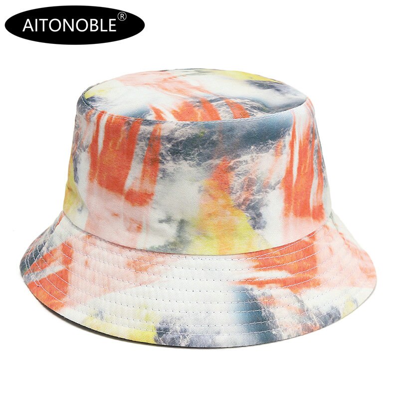 Aitonoble-Sombrero de cubo para niña, sombrero de sol de playa para deportes al aire libre, gorros de playa de viaje, gorras de pescador, gorro de Hip Hop, novedad de: print 5