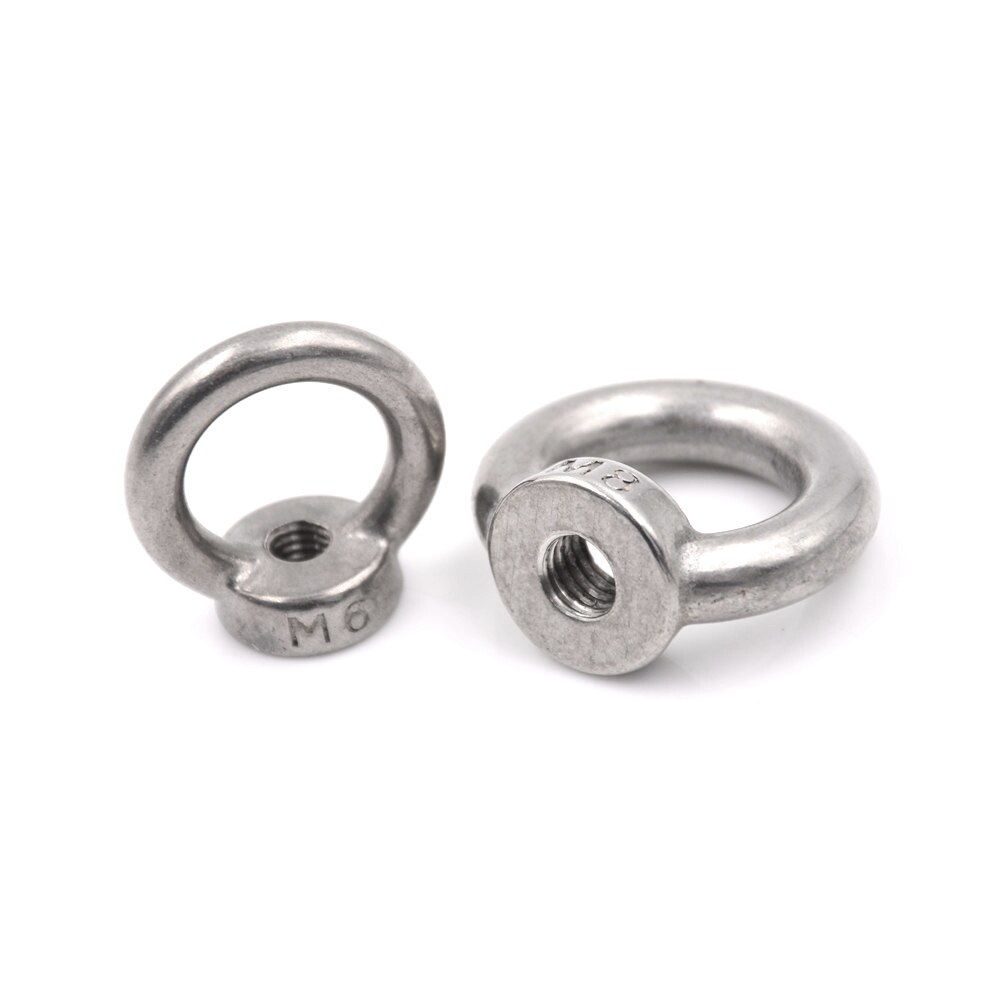 1pc M5/M6/M8/M10/M12 Eye Nut Stainless Steel Marine Lifting Eye Nut Ring Nut Loop Hole For Cable Rope Lifting