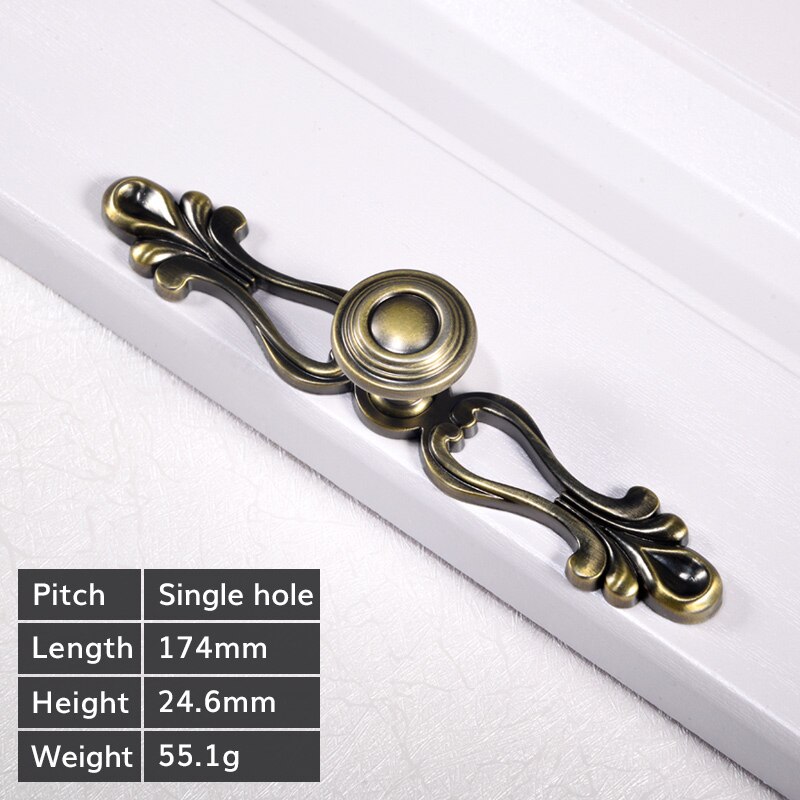 Tirador de mueble moderno bronce chino, Pomos y tiradores de armario de cocina, armario, tirador de puerta de armario, cajones: F