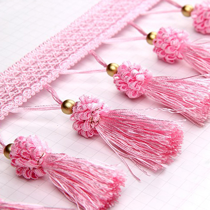 Ribete de cortina de 11 metros, cinta de ribete de flecos, recorte de borlas, ropa, tapicería, manualidades decorativas DIY: 8
