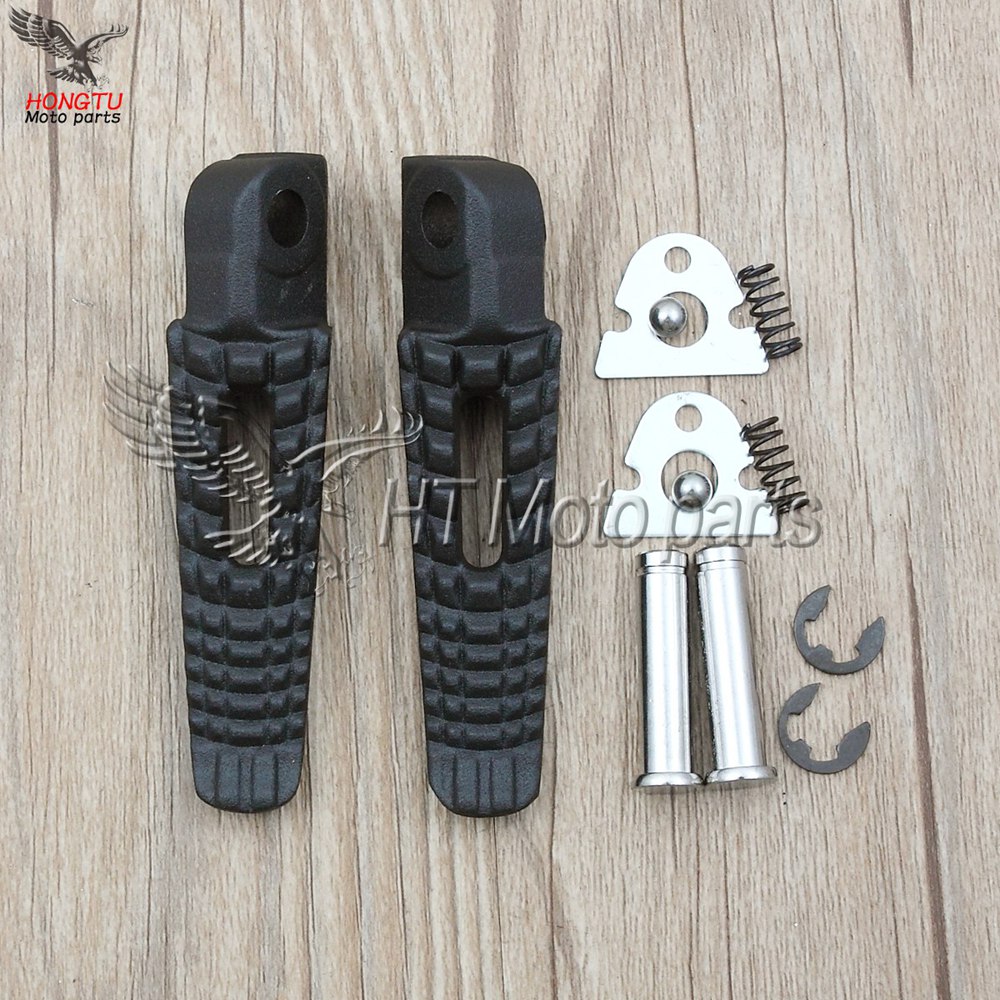 Voor suzuki motorfiets voor & achter voetsteunen motor voetsteunen pedaal voor gsxr 600 gsxr 750 gsxr  sv650 sv1000 gsxr 1000 2001: Zwarte achterkant