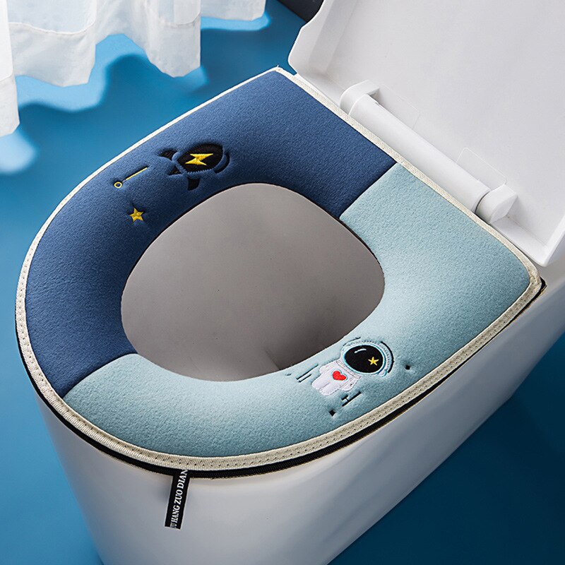 Winter Warm Toilet Seat Cover Met Handvat Universele Wc Kussen Dikker Pluche Toiletbril Ring Mat Badkamer Aceesories: 8