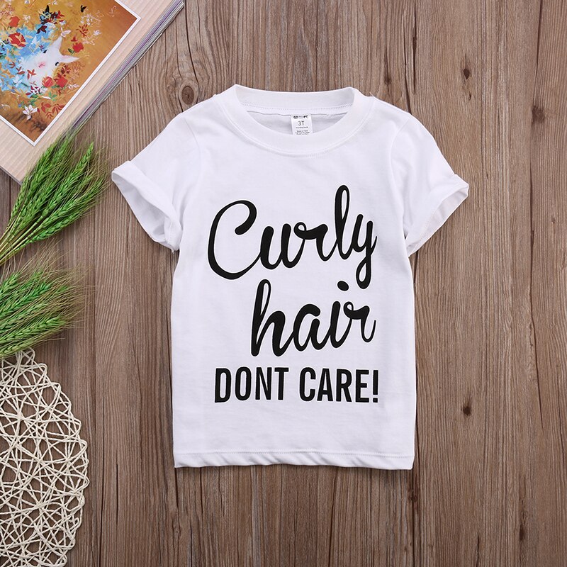 Toddler Kid Baby Girls Summer Cotton Loose Tops T-shirt Casual Shirts Tee Short Sleeve 2-6Y