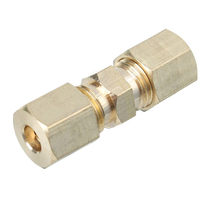 Connecteur Pour Ligne De Frein 3/16" (4.75 Mm) - En Laiton/acier, 2 Pièces, Pour Réparation Automobile Et Remorque