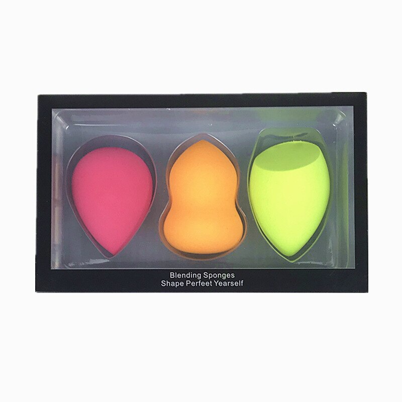 Éponge de maquillage, 3 pièces/boîte grande taille, gourde goutte d'eau, pour mélange de cosmétiques