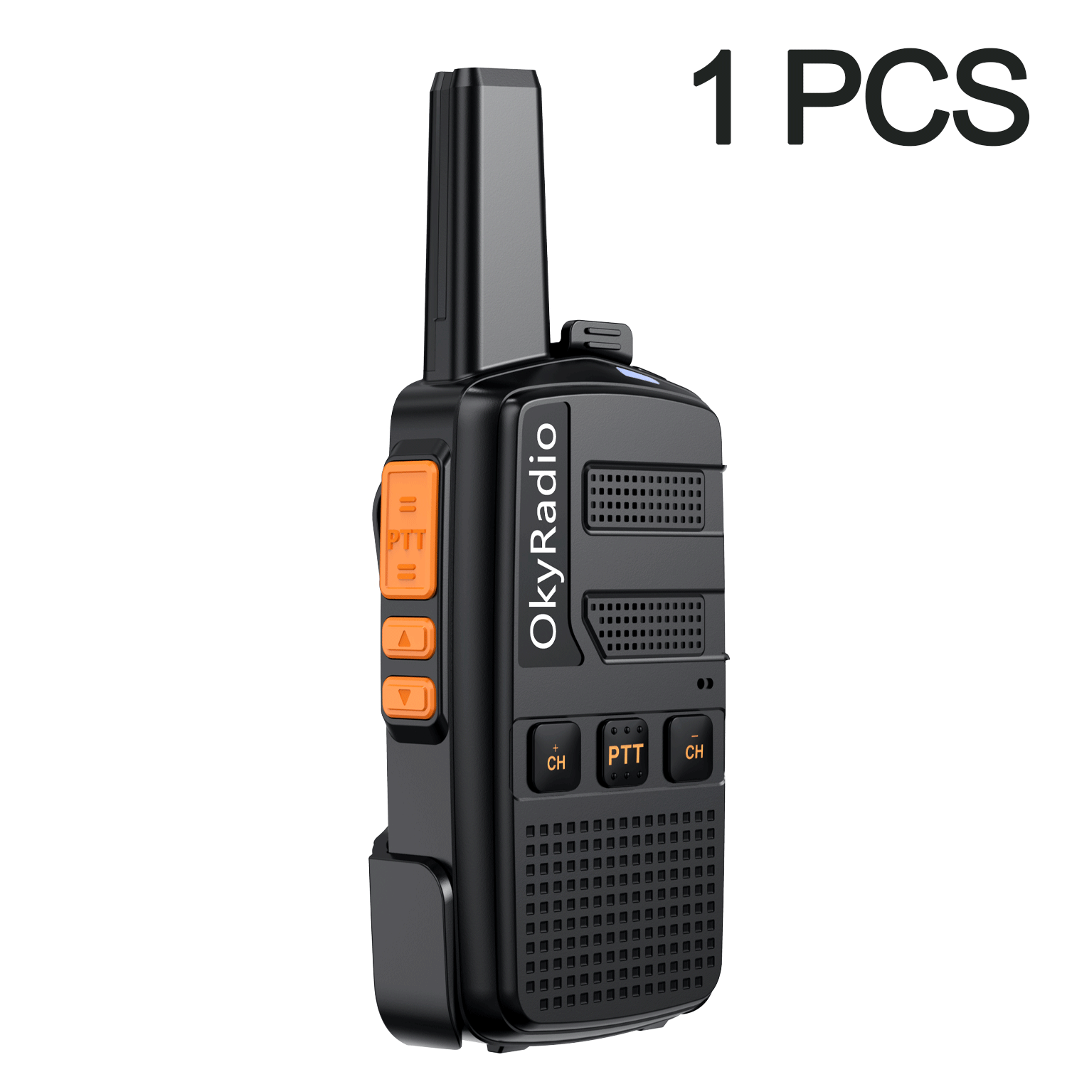 Mini Walkie Talkie 4800Mah Dualband Twee Manier Radio 400-470Mhz 16 Kanalen Draagbare Transceiver Met oortelefoon: Yellow-1PCS