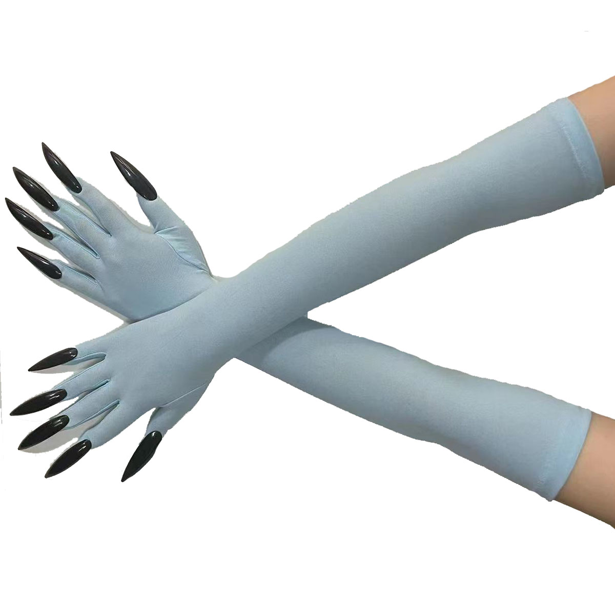 Cool Halloween Handschoenen Lange Ghost Klauw Jurk Up Handschoenen Mode Zwarte Lange Nagels Cosplay Halloween Grappig Handschoenen