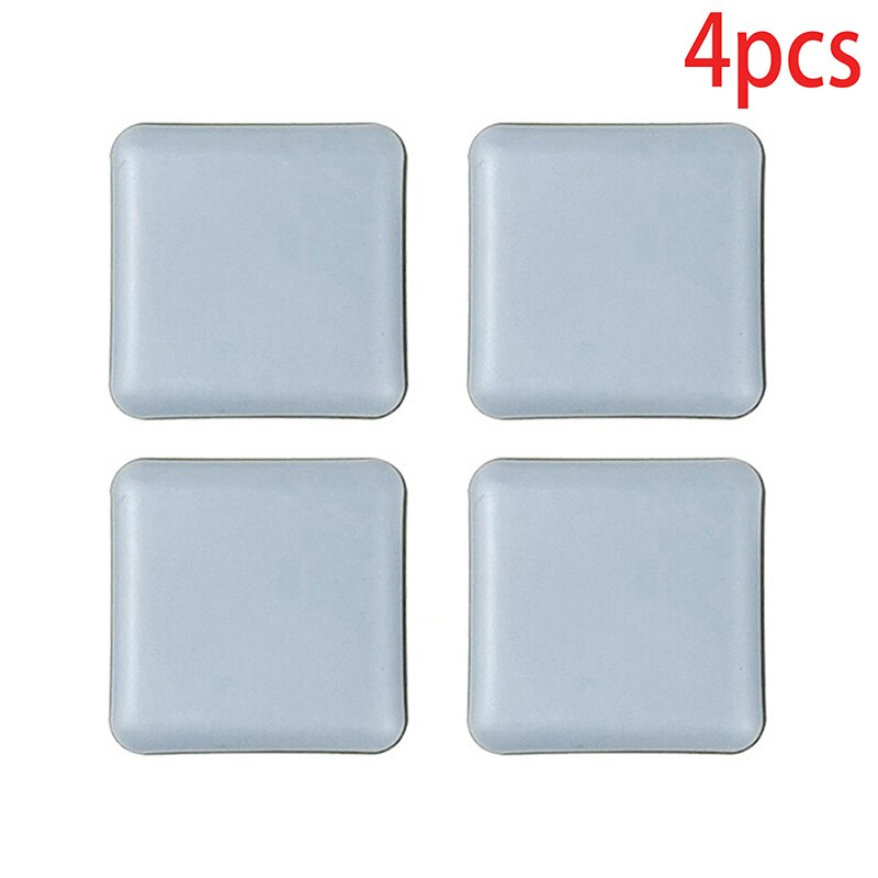 Furniture Legs Slider Pads Self-Adhesive Anti-abrasion Floor Protector Easy Move Heavy Table Sofa Glides Mat Home Supplies: 4pcs-Square-25x25mm