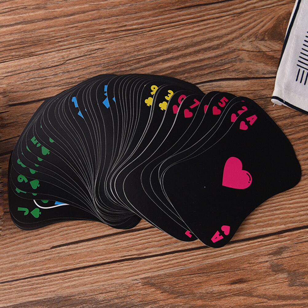 Kreative Standard Spielkarten Poker Wasserdicht Spielkarten Kunststoff Karten Sammlung Schwarz Diamant Poker Karten