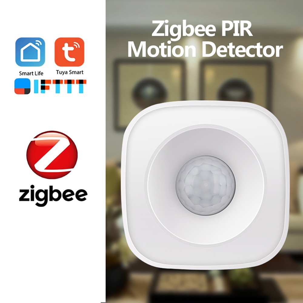 Tuya Powered ZigBee PIR Motion Sensor Wireless Passive Infrared Detector 360° Detection Angle Security Burglar Alarm Sensor Tuya