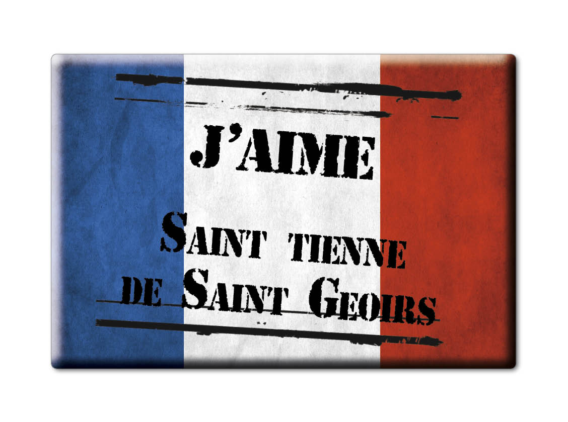 SAINT ÉTIENNE DE SAINT GEOIRS aimant lodestone LORRAINE (38) France aimant frigo SOUVENIR j'aime: VETERAN