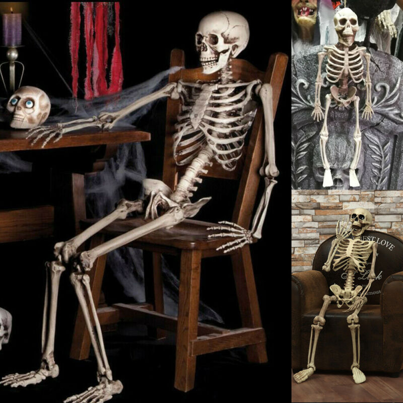 Försäljning halloween poseable livsstil skelett party prop dekor mänsklig anatomi modell