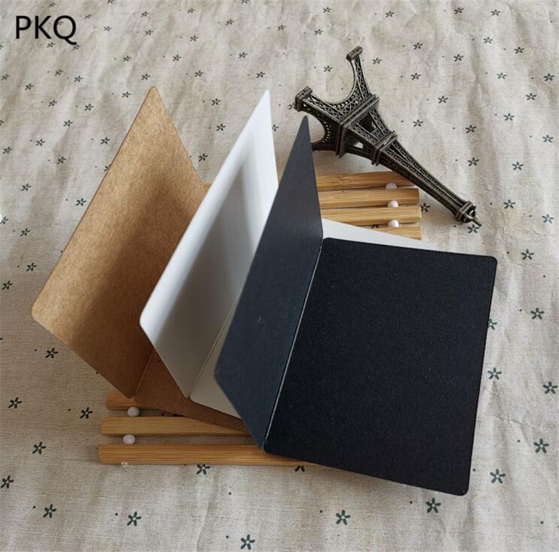 10pcs Vintage Kraft Paper Blank Cards Folded Greeting Card Painting DIY Cards Blank Christmas Card