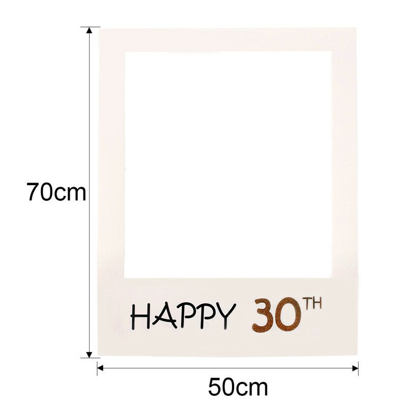 40th Photo Booth Frame Props 21th 30th 50th 60th Year PhotoBooth Props Anniversary Birthday Party Decorations Adult: 30th