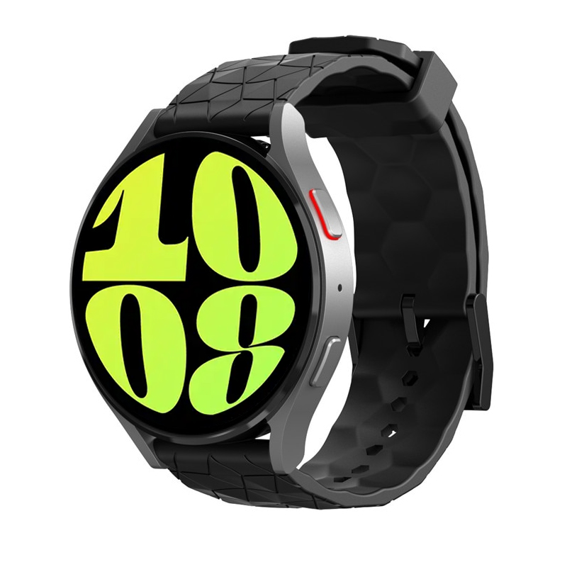 Silicone Strap for Samsung Galaxy Watch 6 44mm 40mm 20/22mm Football Pattern Sport Band Bracelet Galaxy Watch 6 classic 43 47mm: Beige / 20mm