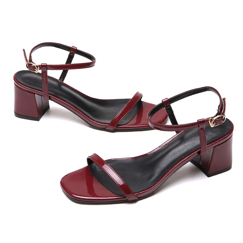 Sommar dam sandaler flip flops med öppen tå tjock klack dam skor europen skor 3 färg  e011