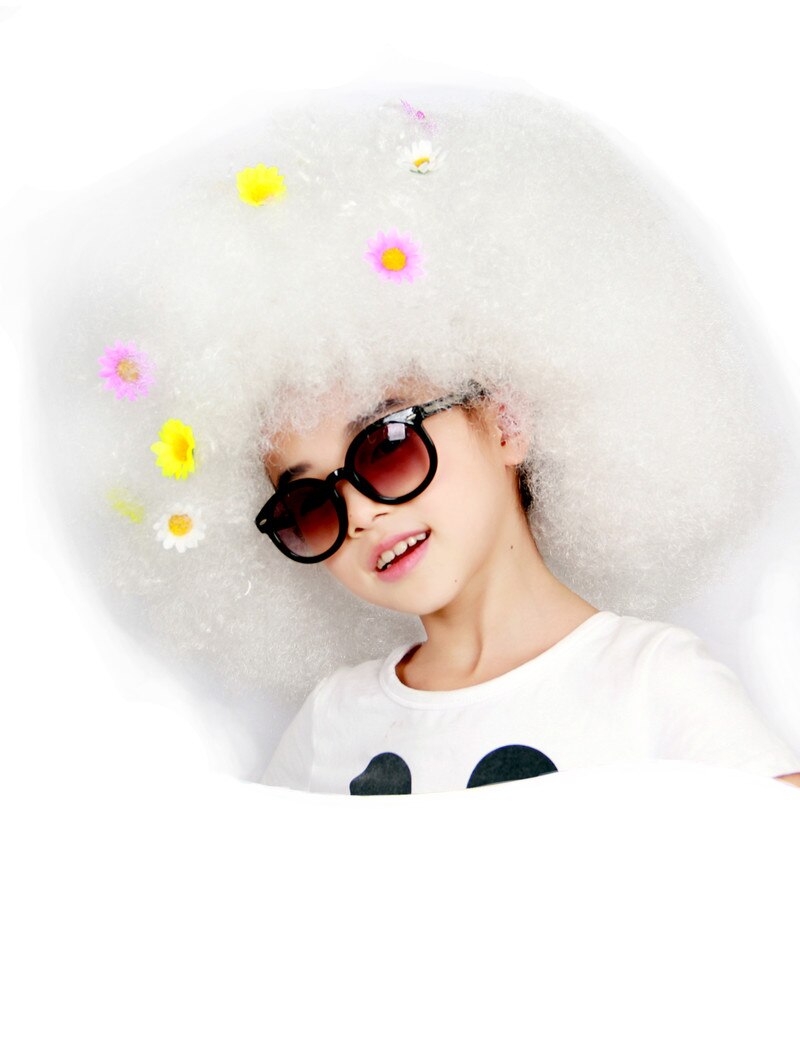 Peluca Afro estilo Hippie Unisex, supergrande, para Halloween, disfraz, , Disco