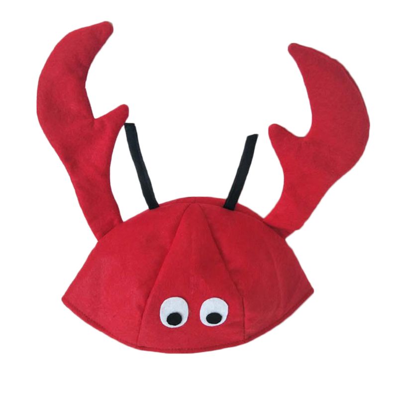 Vuxna barn faux filt hatt 3d hummer languster krabba skaldjur cosplay mössa med klor