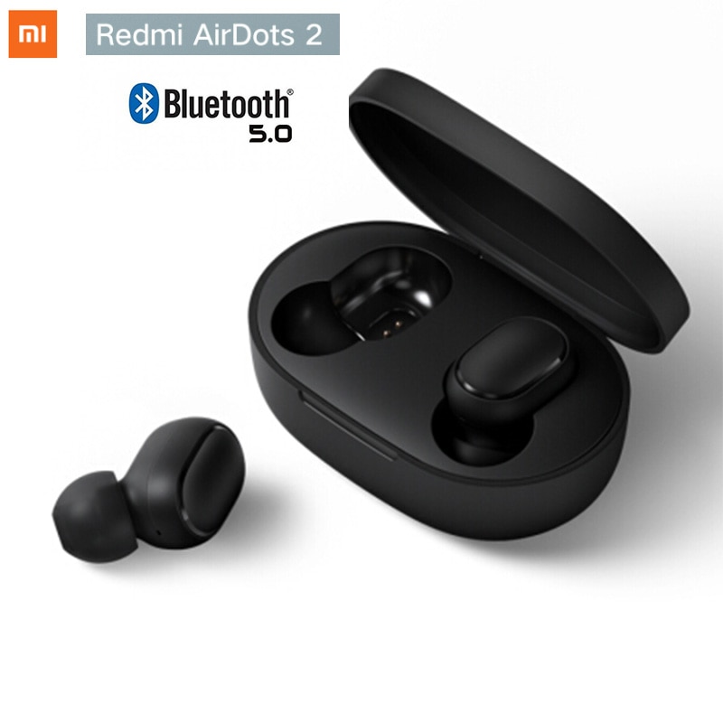 Originele Xiaomi Redmi Airdots 2 Draadloze Bluetooth 5.0 Opladen Oortelefoon In-Ear Stereo Bass Koptelefoon Tuur Draadloze Oordopjes Ai C
