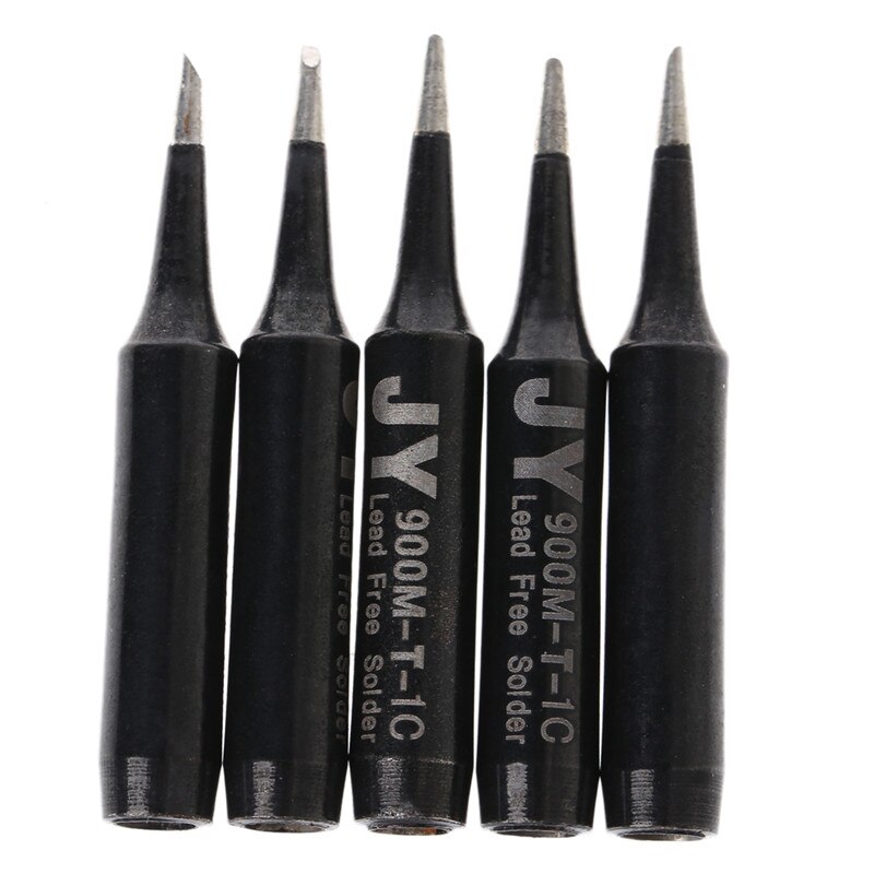 6 patrones 5 uds 900M-T cobre reemplazo estilo biselado soldadura de hierro punta de soldadura sin plomo para Hakko 936/Saike 936 852d + 909D: 900M-T-1C