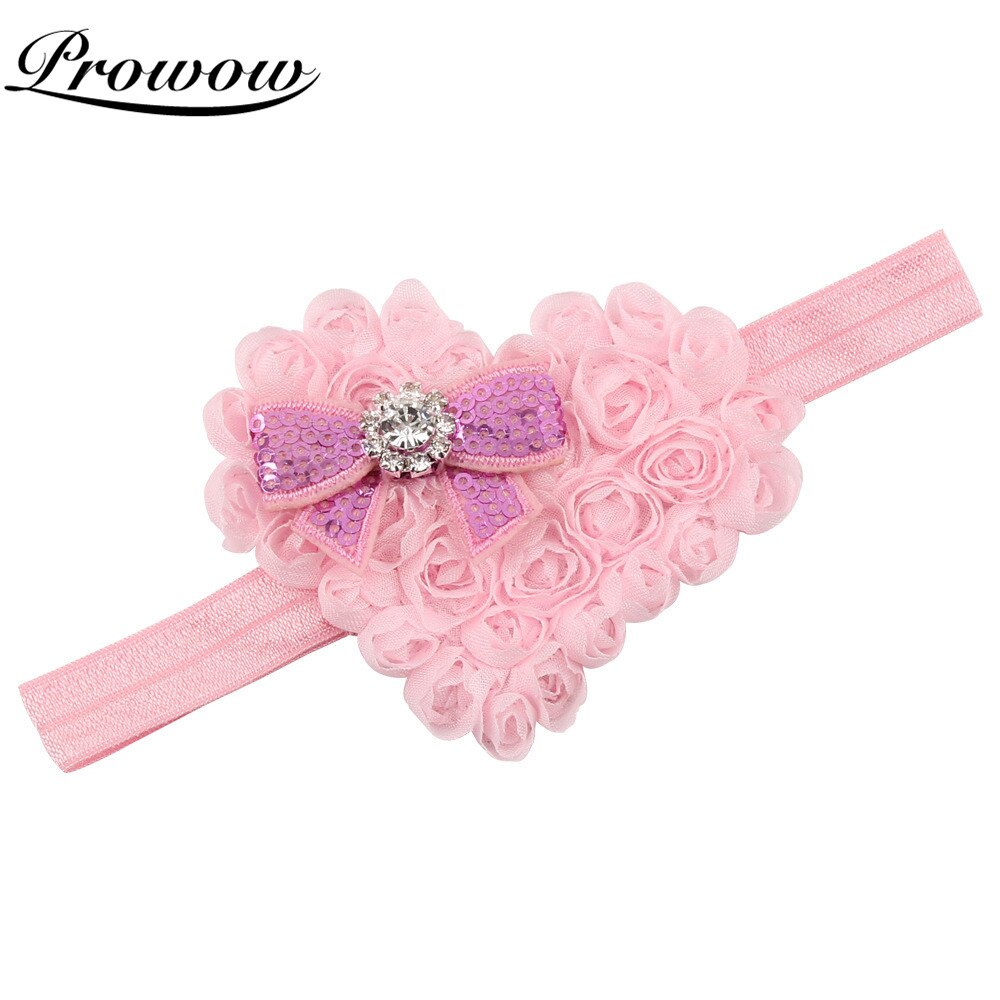 ABDO Small Flowers Elastic Baby Headband For Girls Love Valentine's Day Costume Baby Hair Accessories Girl Hairband