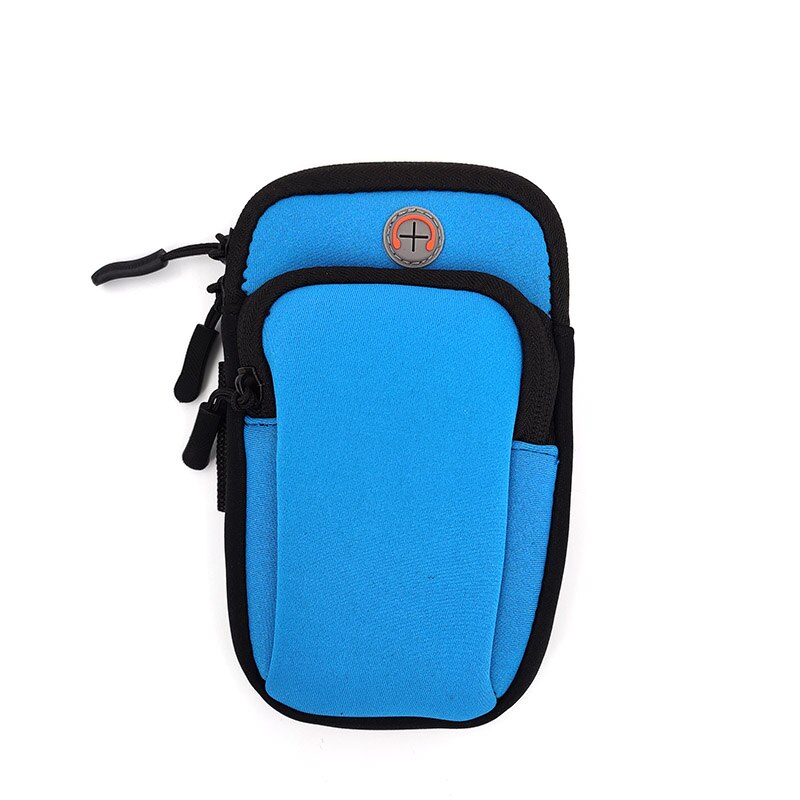 Universal Waterproof Sport Armband Bag Running Jogging Gym Arm Band Outdoor Sports Arm Pouch Phone Bag Case Cover Holder: Blue